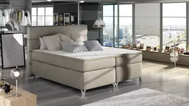 Continental lova su patalynės dėže Amadeo 160X200, beige, audinys Dora 22