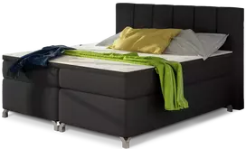 Continental lova su patalynės dėže Basilio 180X200, juoda, audinys Soft 11
