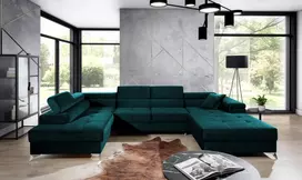 Kampinė sofa Eduardo su patalynės dėže, audinys Kronos 04