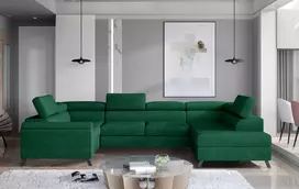 Kampinė sofa Escada su patalynės dėže, audinys Kronos 19