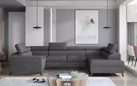 Kampinė sofa Escada su patalynės dėže, audinys Paros 06