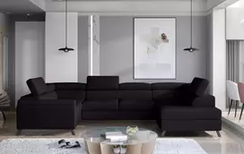 Kampinė sofa Escada su patalynės dėže, audinys Mat Velvet 99