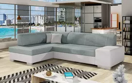 Kampinė sofa Fabio su patalynės dėže, audinys Cover 70, Soft 17