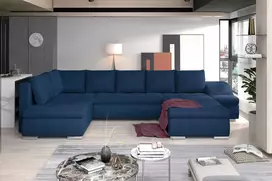 Kampinė sofa Giovanni su patalynės dėže, audinys Monolith 77