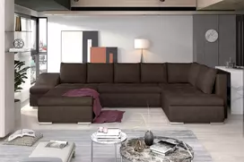 Kampinė sofa Giovanni su patalynės dėže, audinys Dora 28