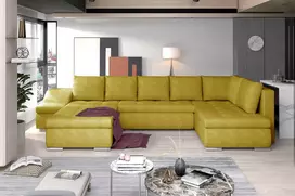 Kampinė sofa Giovanni su patalynės dėže, audinys Omega 68