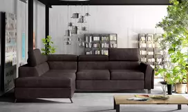 Kampinė sofa Kairos su patalynės dėže, audinys Dora 28