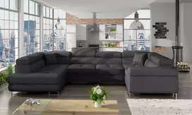 Kampinė sofa Letto su patalynės dėže, audinys Inari 96