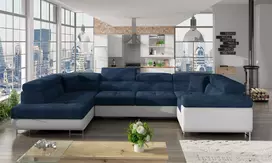 Kampinė sofa Letto su patalynės dėže, audinys Kronos 09, Soft 17