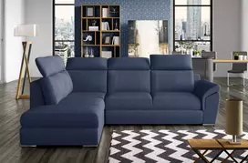 Kampinė sofa Loreto su patalynės dėže, audinys Solar 79