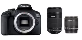 „Canon EOS 2000D“ + EF-S 18–55 mm IS STM + EF-S 55–250 mm IS STM