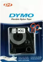 D1 ženklinimo juosta „flex nylon“ 12mm, juoda, balta, 3,5 m DYMO / 16957