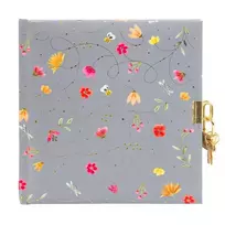 Užrašų knygutė GOLDBUCH 44389 Summer day grey su spynele| 17x17| 96 psl|balti lapai