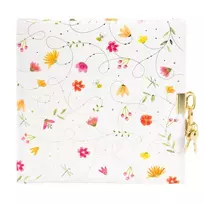 Užrašų knygutė GOLDBUCH 44489 Summer day white su spynele| 17x17| 96 psl|balti lapai