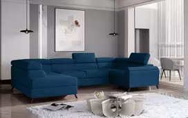 Kampinė sofa Escada su patalynės dėže, audinys Monolith 77