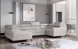 Kampinė sofa Escada su patalynės dėže, audinys Paros 02