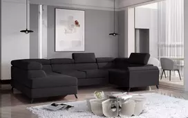 Kampinė sofa Escada su patalynės dėže, audinys Mat Velvet 99