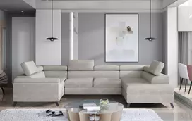 Kampinė sofa Escada su patalynės dėže, audinys Paros 02