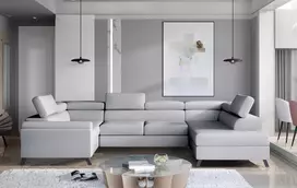 Kampinė sofa Escada su patalynės dėže, audinys Monolith 84