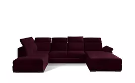 Kampinė sofa Evanell su patalynės dėže, audinys Mat Velvet 68