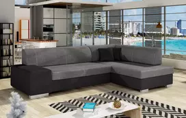 Kampinė sofa Fabio su patalynės dėže, audinys Sawana 05, Soft 11
