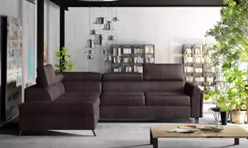 Kampinė sofa Kairos su patalynės dėže, audinys Mat Velvet 29