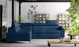 Kampinė sofa Kairos su patalynės dėže, audinys Monolith 77