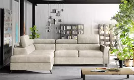 Kampinė sofa Kairos su patalynės dėže, audinys Dora 21