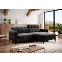 Kampinė sofa Lorelle su patalynės dėže, audinys Kronos 07