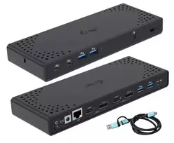 i-tec USB 3.0 / USB-C 2x 4K 1x 5K dvigubas ekranas Gen.2 2x DP 2x HDMI LAN garso maitinimo tiekimas 100 W