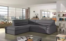 Kampinė sofa Elano su patalynės dėže, audinys Soft 29