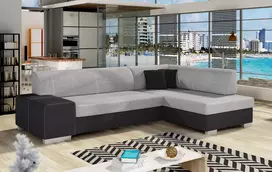 Kampinė sofa Fabio su patalynės dėže, audinys Sawana 21, Soft 11