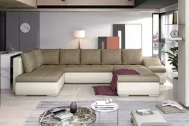 Kampinė sofa Giovanni su patalynės dėže, audinys Berlin 03, Soft 33