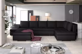 Kampinė sofa Giovanni su patalynės dėže, audinys Soft 11
