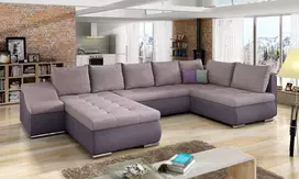 Kampinė sofa Giovanni su patalynės dėže, audinys Soro 61, Soro 65