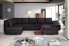 Kampinė sofa Giovanni su patalynės dėže, audinys Sawana 14, Soft 11