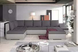 Kampinė sofa Giovanni su patalynės dėže, audinys Soro 93, Soro 83