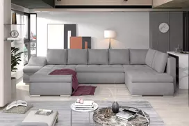 Kampinė sofa Giovanni su patalynės dėže, audinys Monolith 84