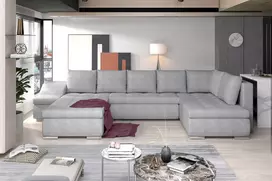 Kampinė sofa Giovanni su patalynės dėže, audinys Omega 02