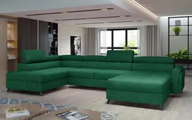 Kampinė sofa Josette su patalynės dėže, audinys Kronos 19