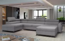 Kampinė sofa Josette su patalynės dėže, audinys Sawana 21