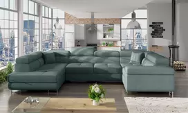 Kampinė sofa Letto su patalynės dėže, audinys Cover 70