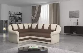 Kampinė sofa Lord_II su patalynės dėže, audinys Soft 15, Soft 33