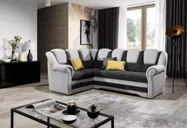 Kampinė sofa Lord_II su patalynės dėže, audinys Berlin 02, Berlin 10