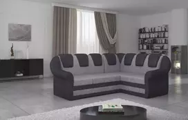 Kampinė sofa Lord_II su patalynės dėže, audinys Dora 90, Dora 96