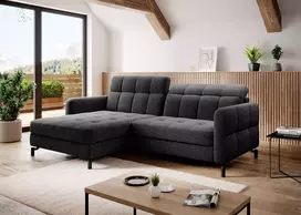 Kampinė sofa Lorelle su patalynės dėže, audinys Berlin 02