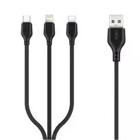 XO NB103 3in1 USB - Lightning + USB-C + microUSB 1m laidas