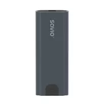 "Savio" M.2 SSD NVMe išorinis disko korpusas, USB-C 3.1, AK-67, pilkas