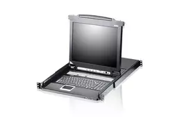 Aten CL5708M 8 prievadų PS/2-USB VGA 17 colių LCD KVM jungiklis su Daisy-Chain prievadu ir USB periferiniu palaikymu Aten