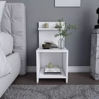 Naktinis staliukas, Hanah Home, baltas, 35,6 x 72 x 37,4 cm